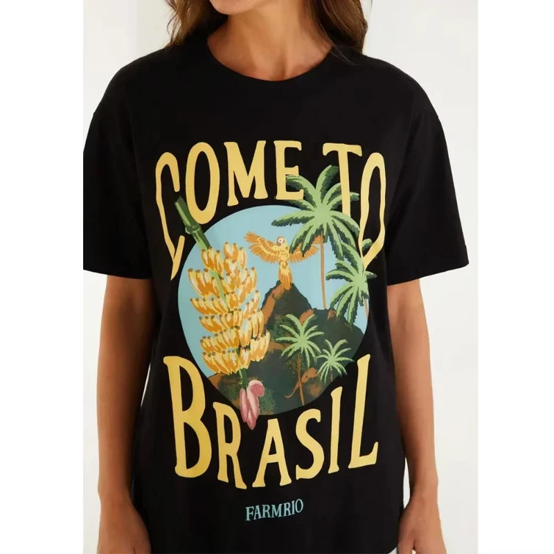 Brazil Summer Women’s T-Shirt – Casual Printed Tee