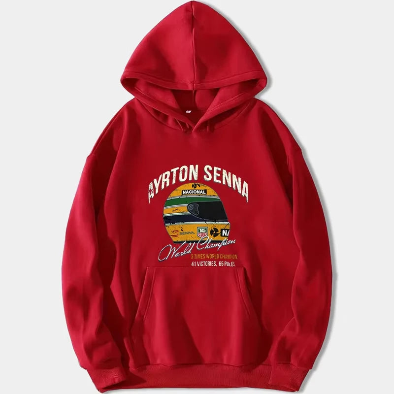 Ayrton Senna Vintage World Championship Hoodie