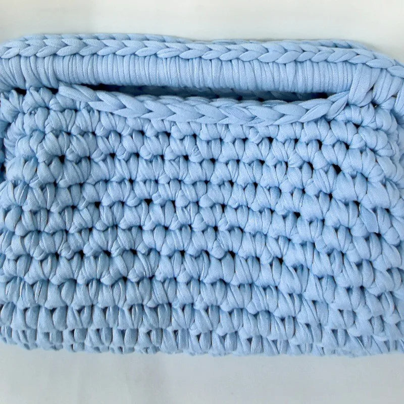 Woven Crochet Shoulder Bag – Handmade Boho Handbag