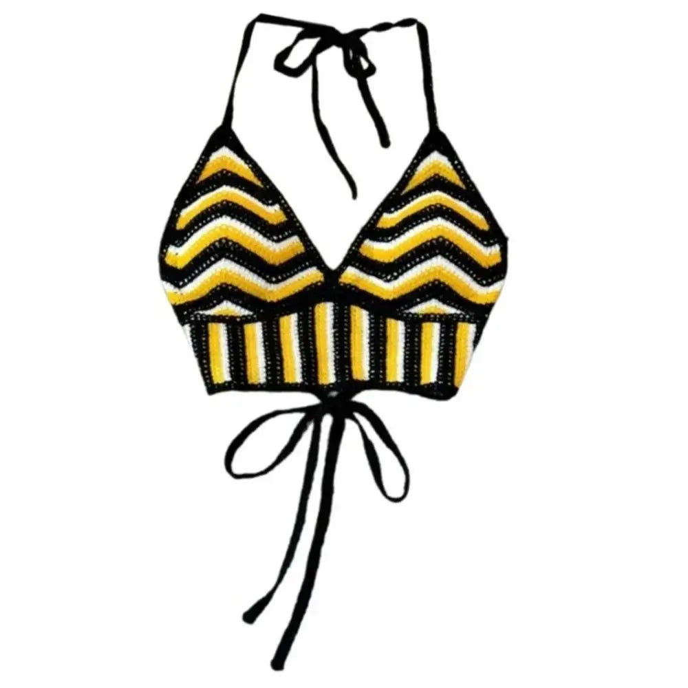 Bohemian Crochet Halter Top – Backless Summer Style