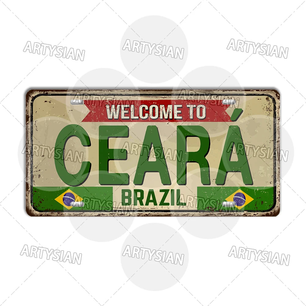 Brazil State Landmark Metal Sign – Decorative Plaque