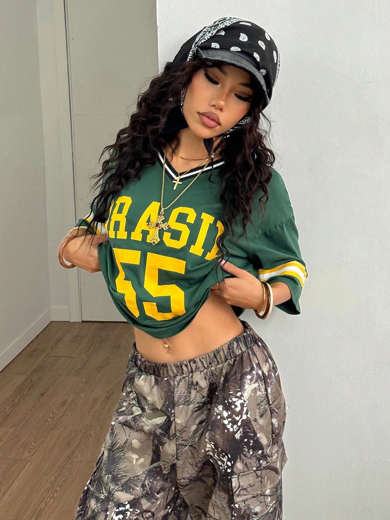 Brasil 55 Football Print T-Shirt