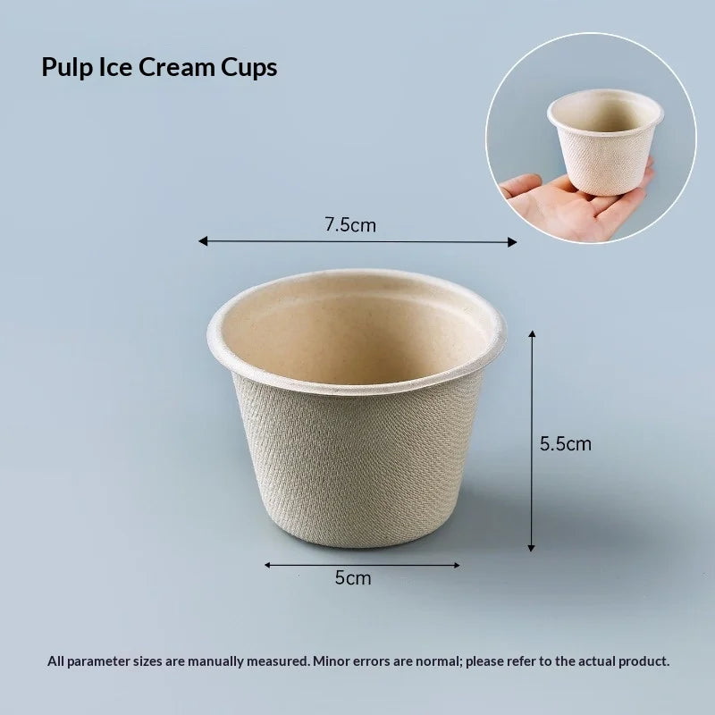 Eco-Friendly Paper Dessert Cups (50pcs)