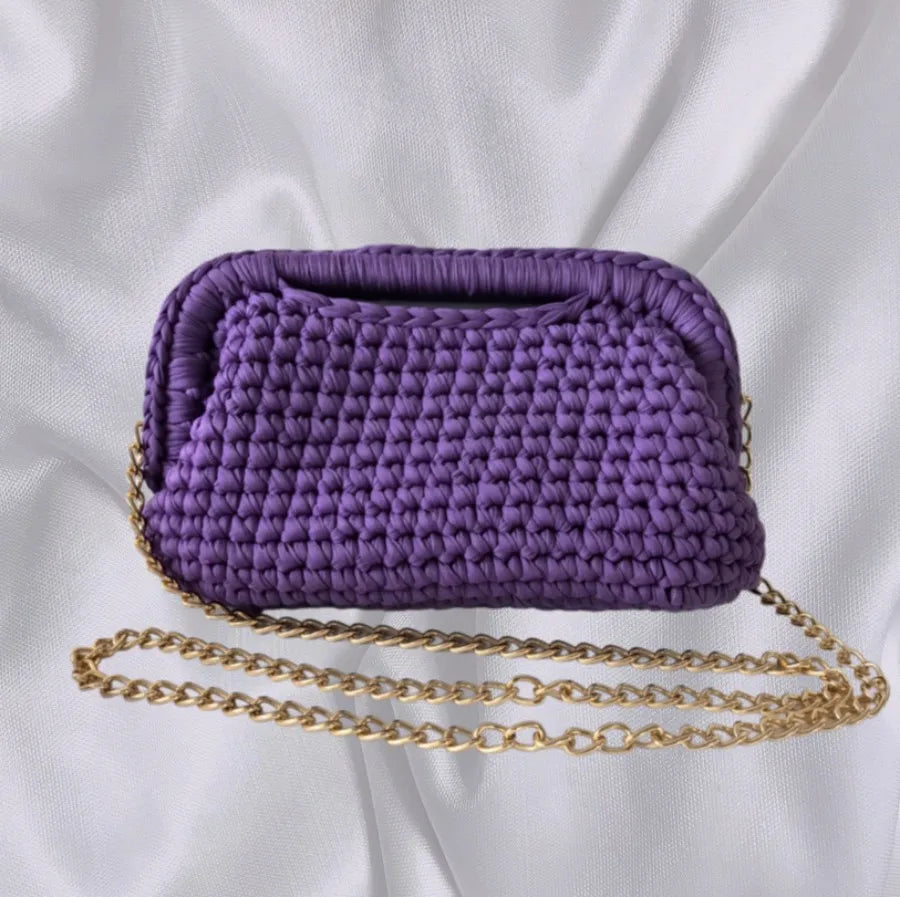 Woven Crochet Shoulder Bag – Handmade Boho Handbag