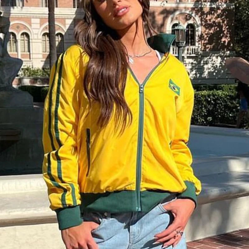 Y2K Letter Zip Hoodie