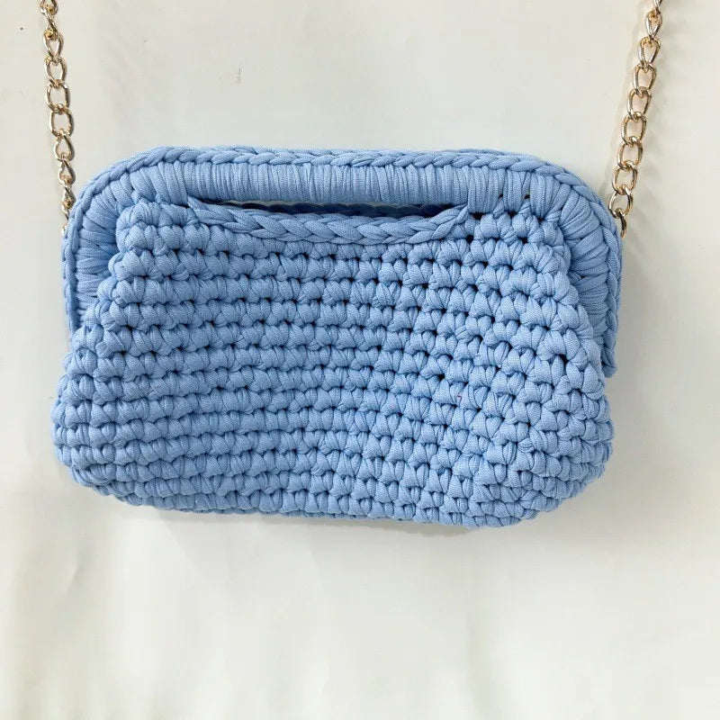 Woven Crochet Shoulder Bag – Handmade Boho Handbag
