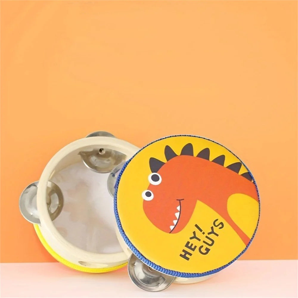 Brazilian Rhythm Wooden Tambourine – Cute Cartoon Percussion Instrument