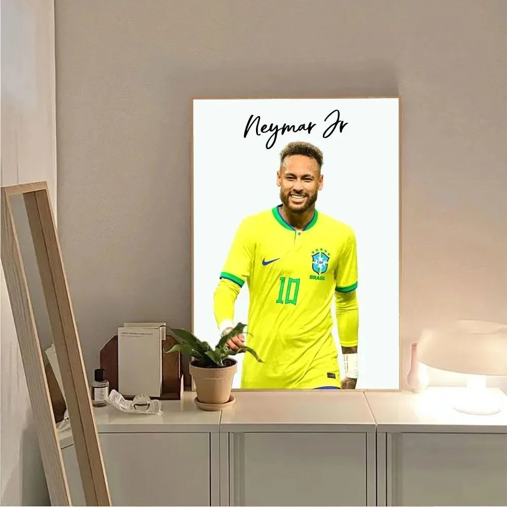 Neymar Football Canvas Poster – Vintage Wall Art