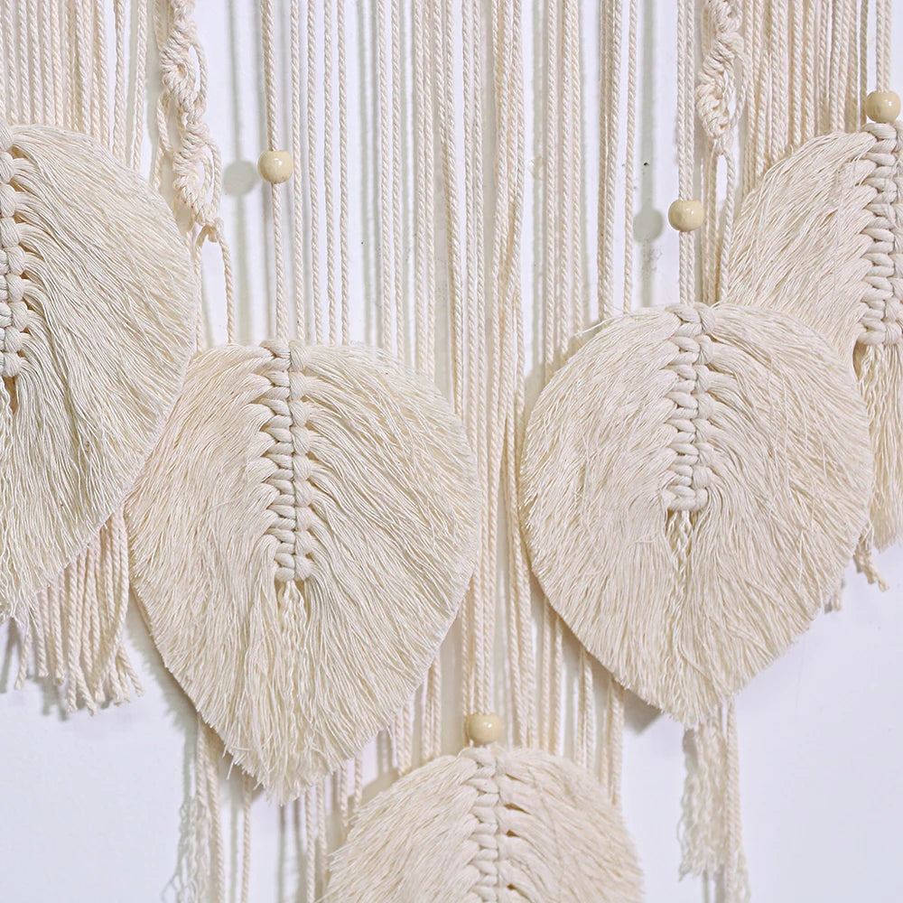 Macramé Dream Catcher – Boho Leaf Wall Decor